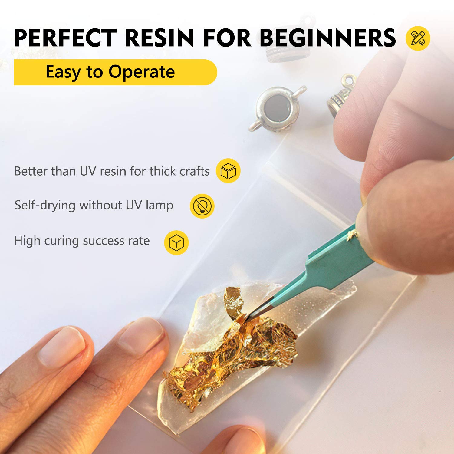 Magicfly Epoxy Resin Kit, 8oz Casting Resin Crystal Clear for Jewelry