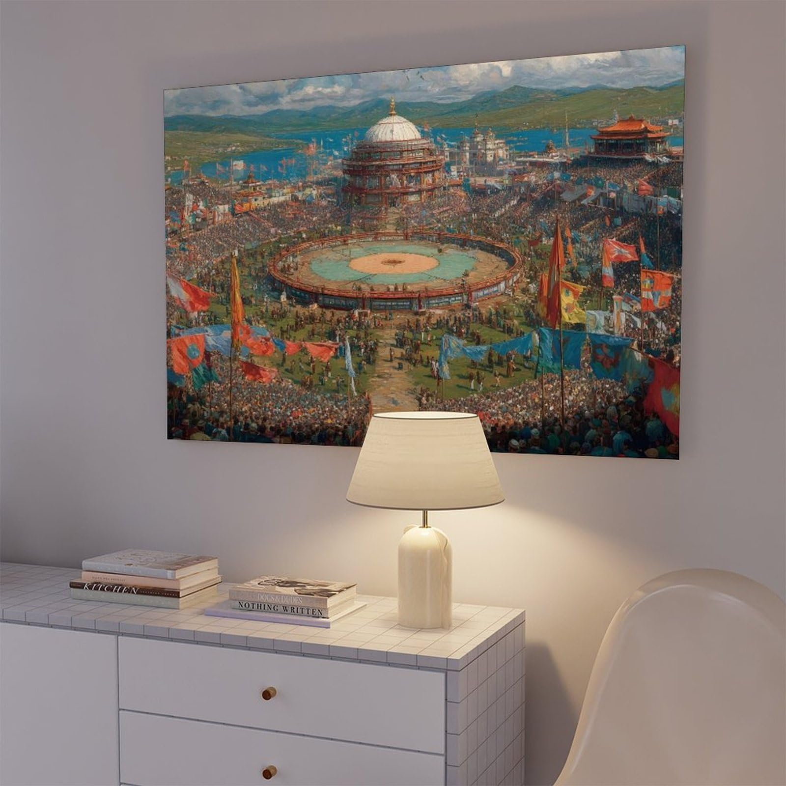 Poster su tela per festival, decorazione per camera da letto, ufficio, stanza, regalo, 60 x 90 cm
