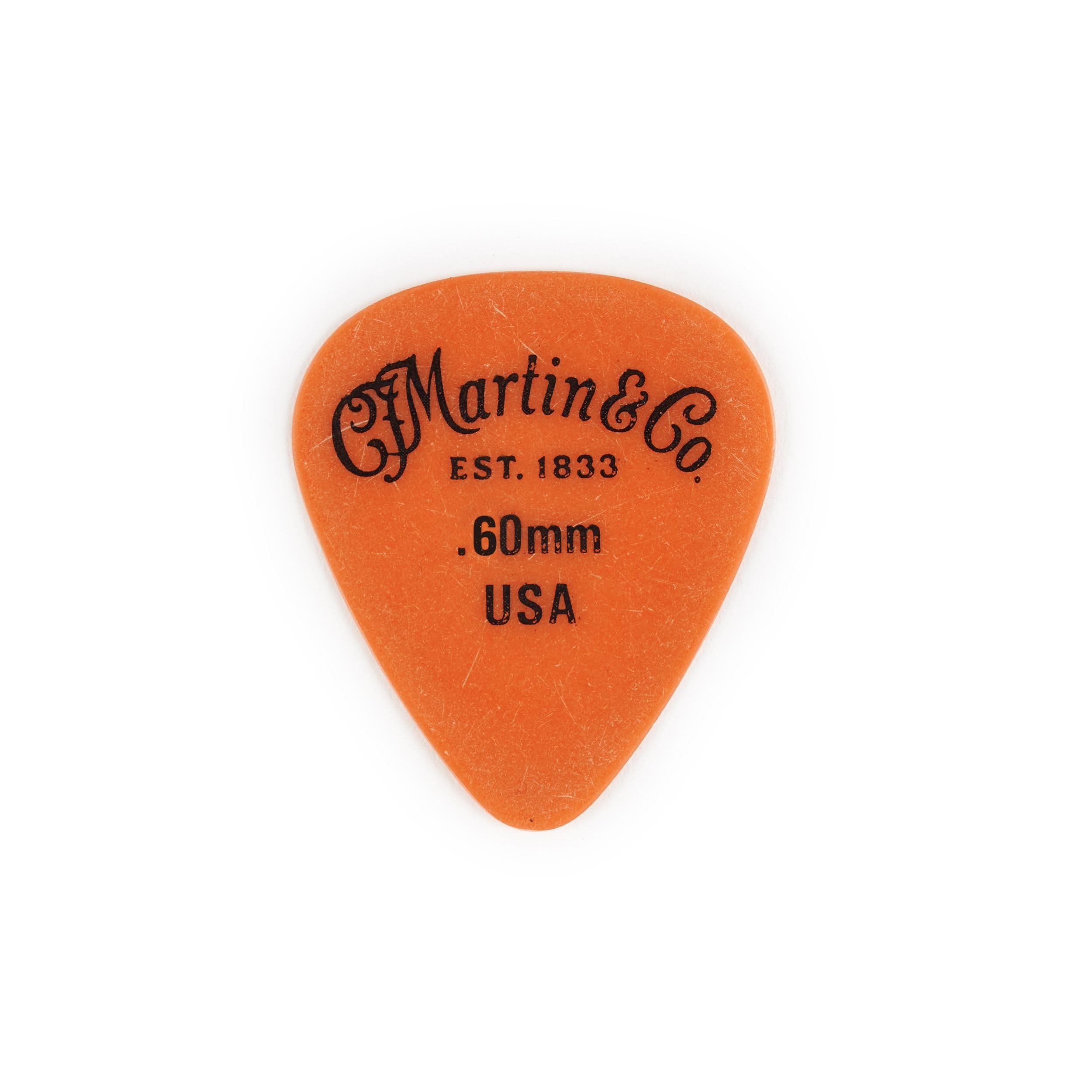 MARTIN Guitar Picks - Delrin .60 Orange - Pack 12 (18A0153)