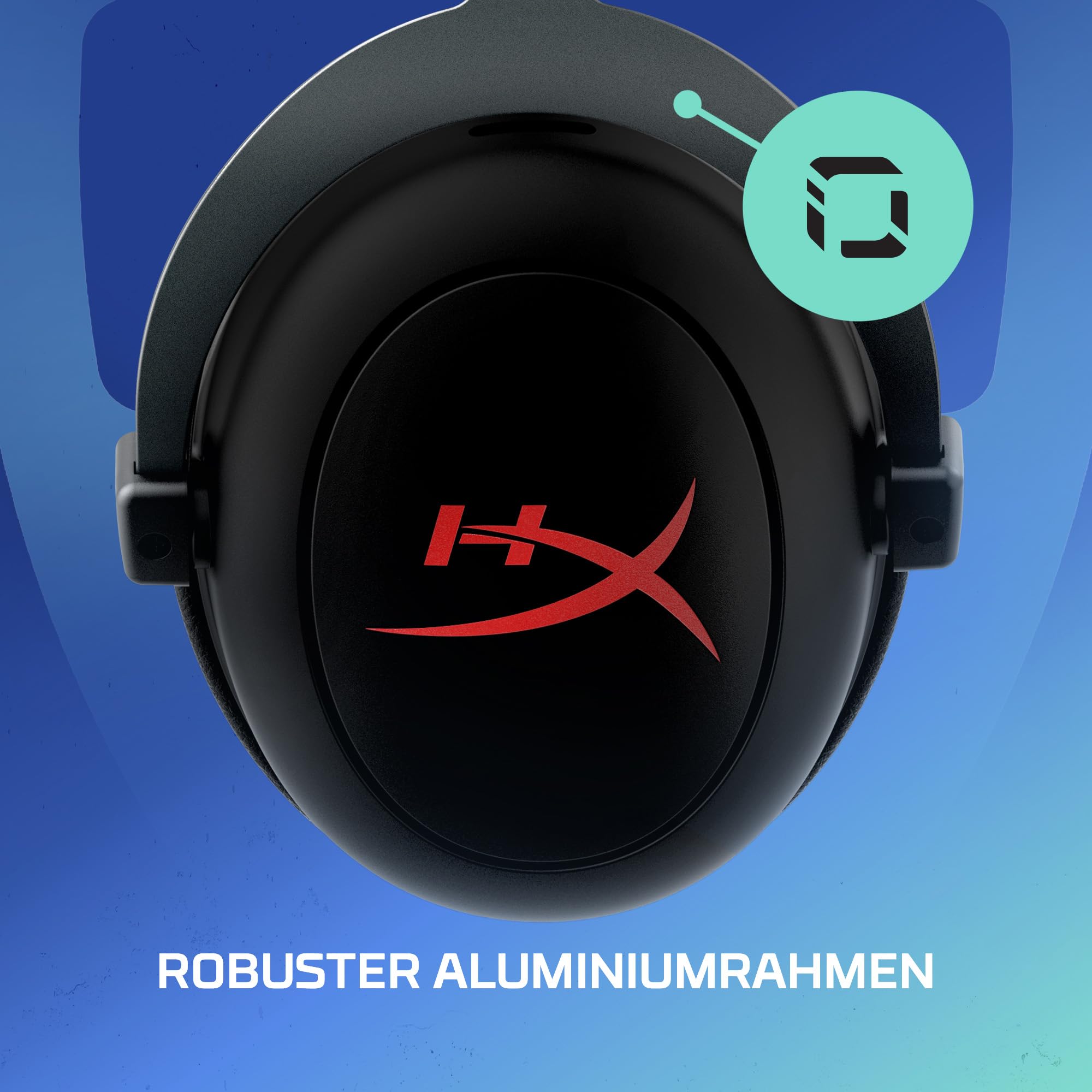 HyperX Cloud II Core Wireless Gaming-Headset, 2,4 GHz, 80 Stunden Akkulaufzeit, DTS Headphone Surround Sound, 53-mm-Treiber, Abnehmbares Mikrofon mit Geräuschunterdrückung, PC-kompatibel, Schwarz