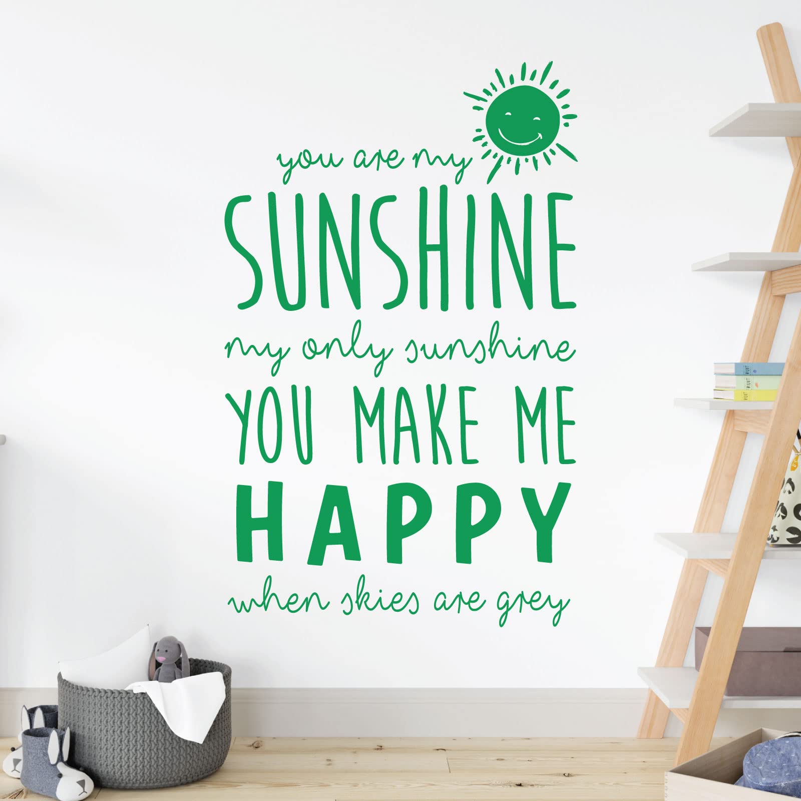 You are My Sunshine, My Only Sunshine - Nursery Decal Wall Sticker [Small] [Cactus]