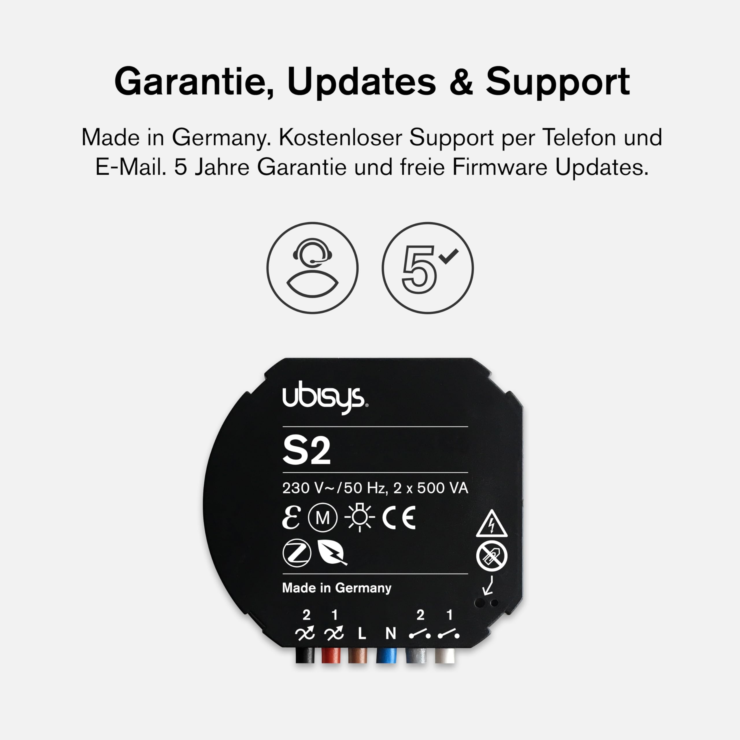 Zigbee S2 przełącznik radiowy 2 x 500 VA do inteligentnego oświetlenia