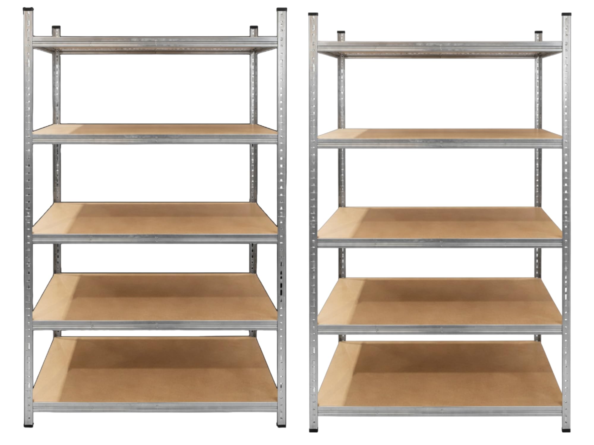 Pro&Basics 2er Pack Schwerlastregal 200x100x60cm Metallregal 100KG Fachlast