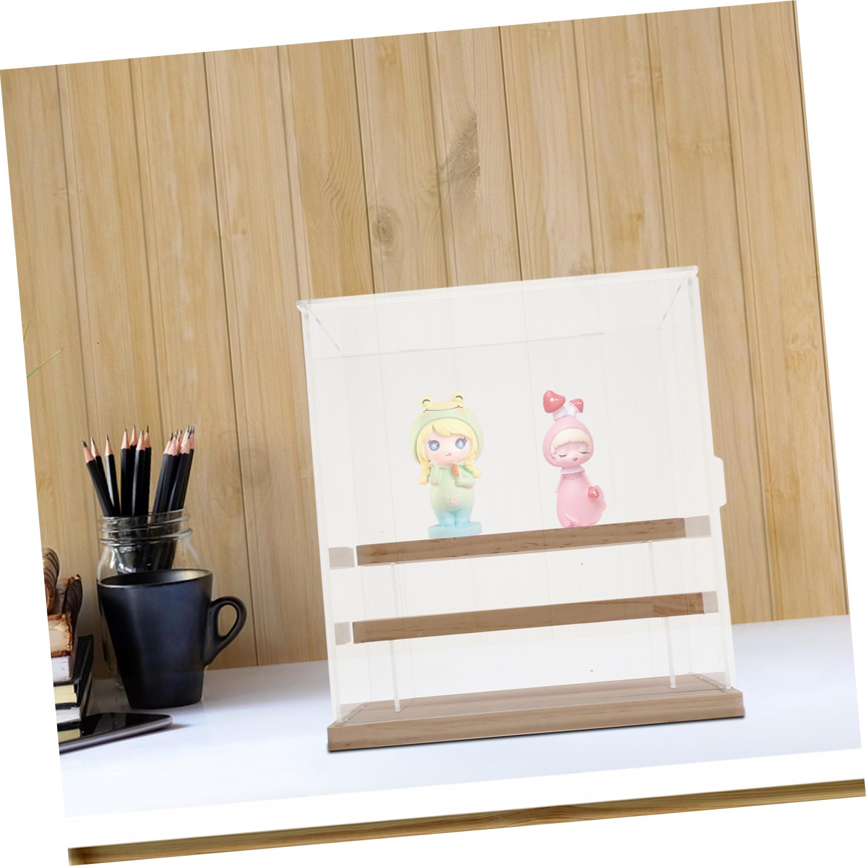 GALPADA Vitrine pour Poupée à Étages pour Figurines, Rangement Desktop