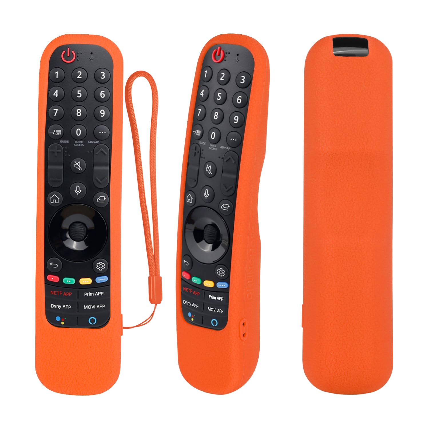 CHUNGHOP Protective Silicone Remote Case for LG Smart TV AN-MR21 MR21N MR21GC for LG OLED TV Magic Remote an MR21GA Remote Cover Shockproof, Washable and Skin-Friendly Cover Non-Slip(Orange)