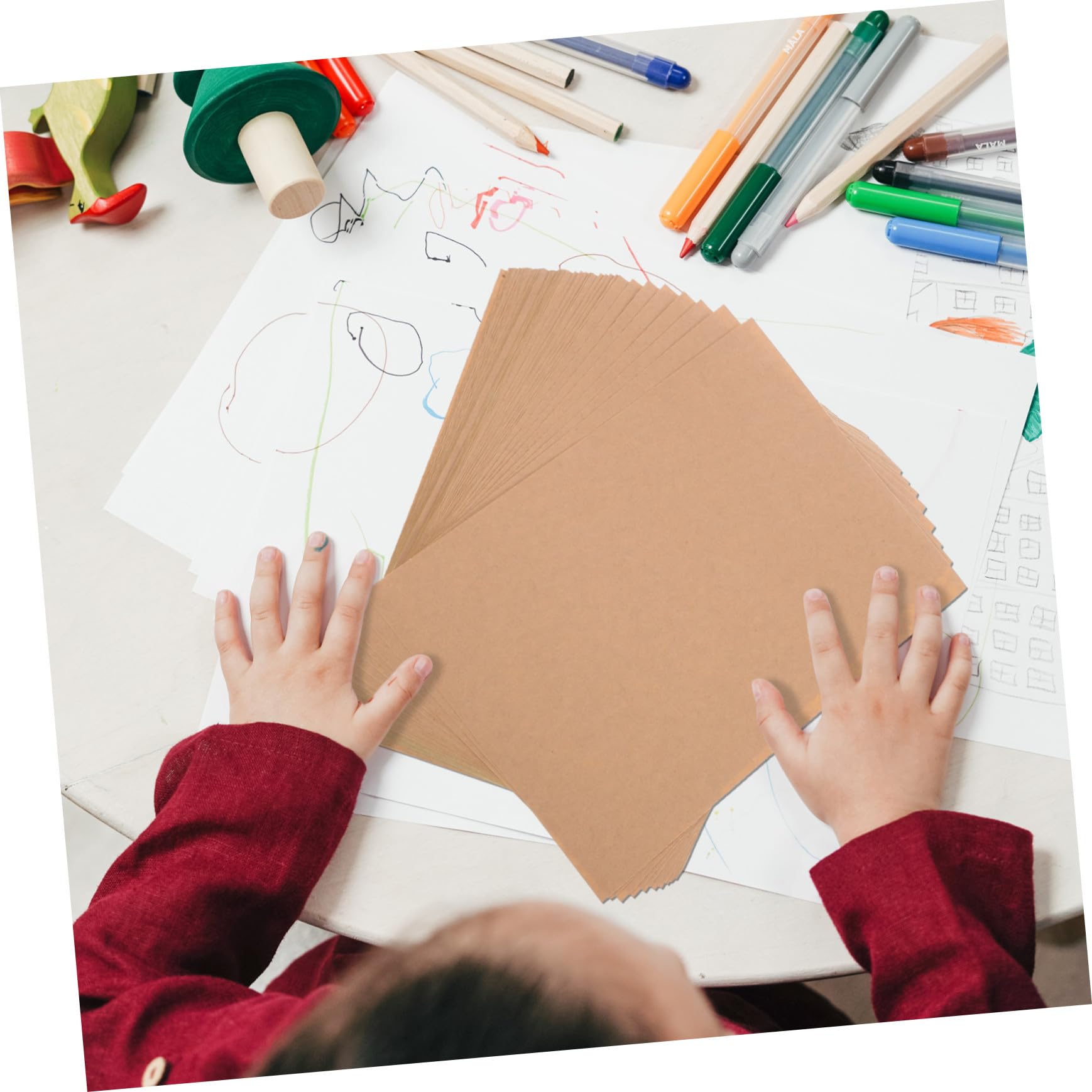 50fogli Carta Kraft Adesiva Stampabile Etichette Autoadesive in Carta Adesivi Per Stampante
