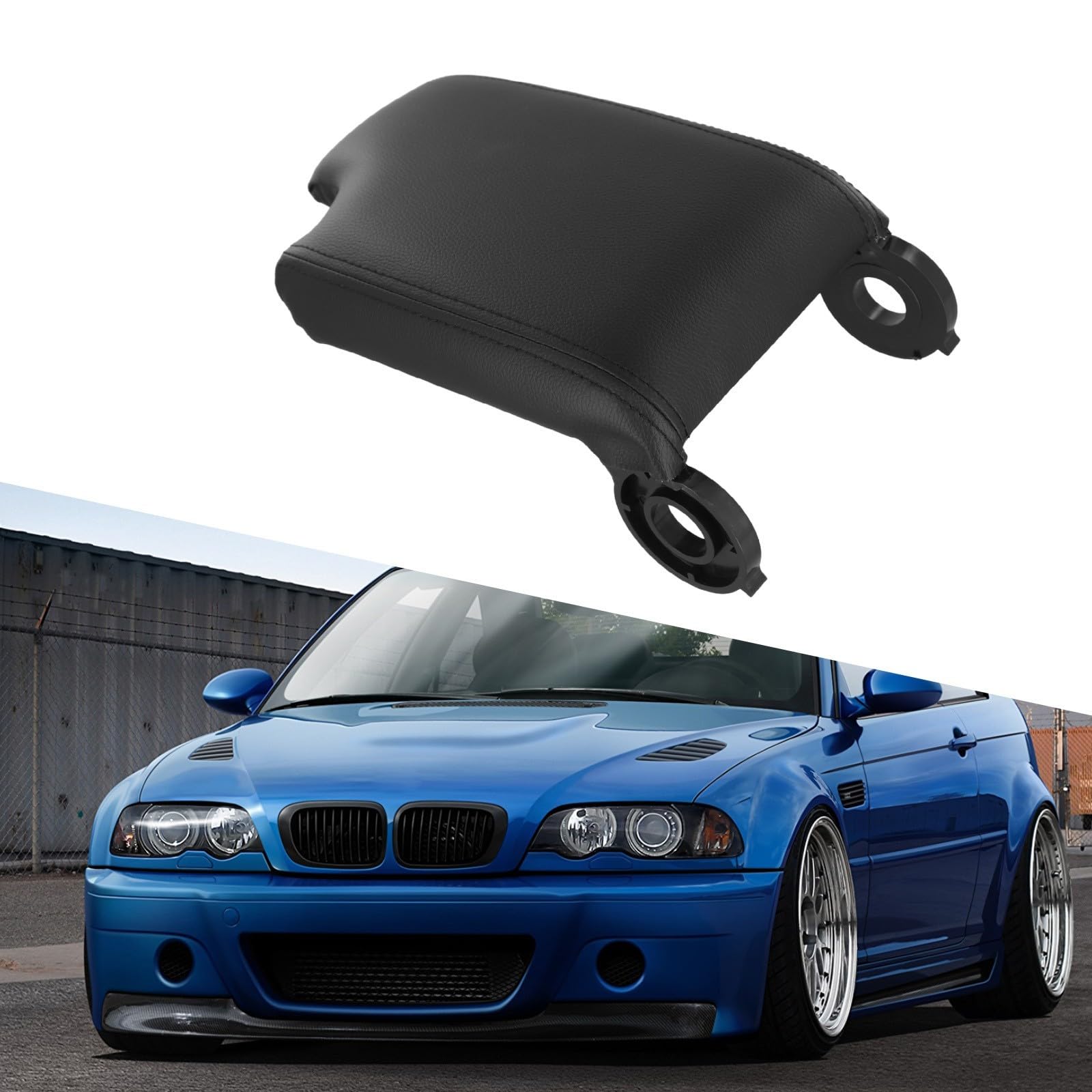 Bracciolo per console centrale con bracciolo in pelle composita per BMW E46 Serie 3 (1999-2004)