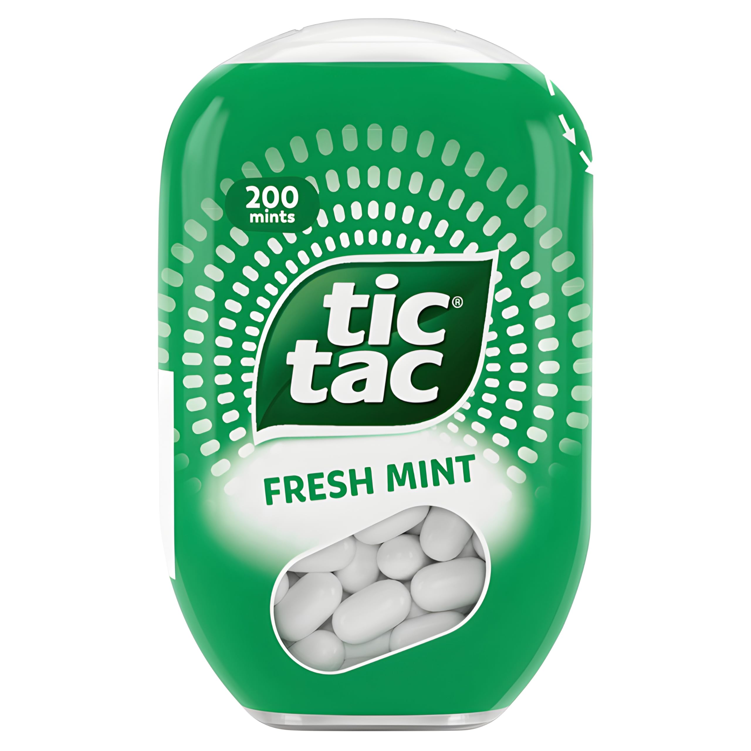 Tic Tac Fresh Mint Sweets, Tic Tacs Sweets for Party Bags, On the Go Refreshment, Bulk Box of 8 x 200 Fresh Mints