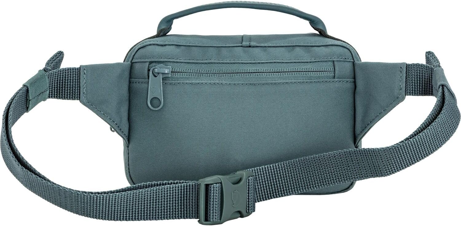 Fjällräven Kanken No. 2 Hip Pack - Durable G-1000 Fabric, Premium Leather Details - Travel, Commuting, Nimbus Blue, One Size