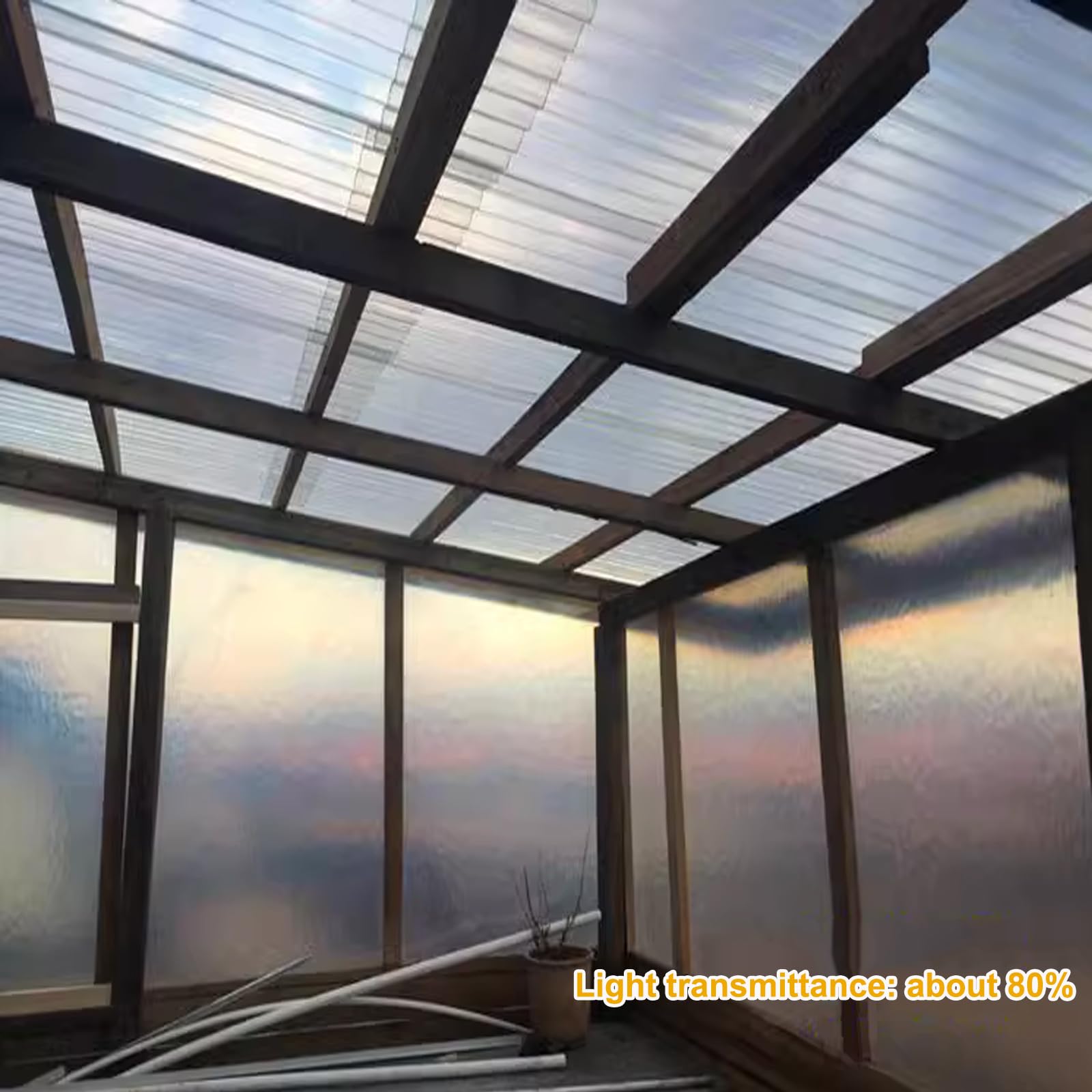 Planchas Transparentes Tejados,Panel para Tejado Ondulada,Lámina Techo de FRP de 2mm de Espesor,Chapa Tejado o Pared a Prueba de Lluvia y Protección UV,para Cochera (0.9x0.9m/35x35in,3 Pcs)