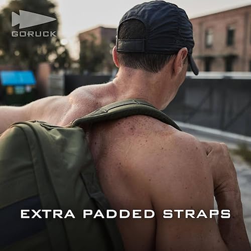 Miniatura 3 de GORUCK Rucker 4.0 25L Negro con bordado blanco  Mochila de entrenamiento de peso militar con bolsillo de placa de ruck y correas extra acolchadas