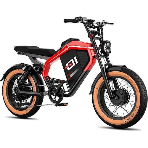 M5/MAX Electric Bike for Adults/Teen,2000W/2500W Peak Motor,37.5/32 MPH, 48V/52V, 20AH-40AH Dual Battery Ebike,80/160 Miles 20" Fat Tire Electric Dirtbike,Electric Moped Motorcycle for Adults