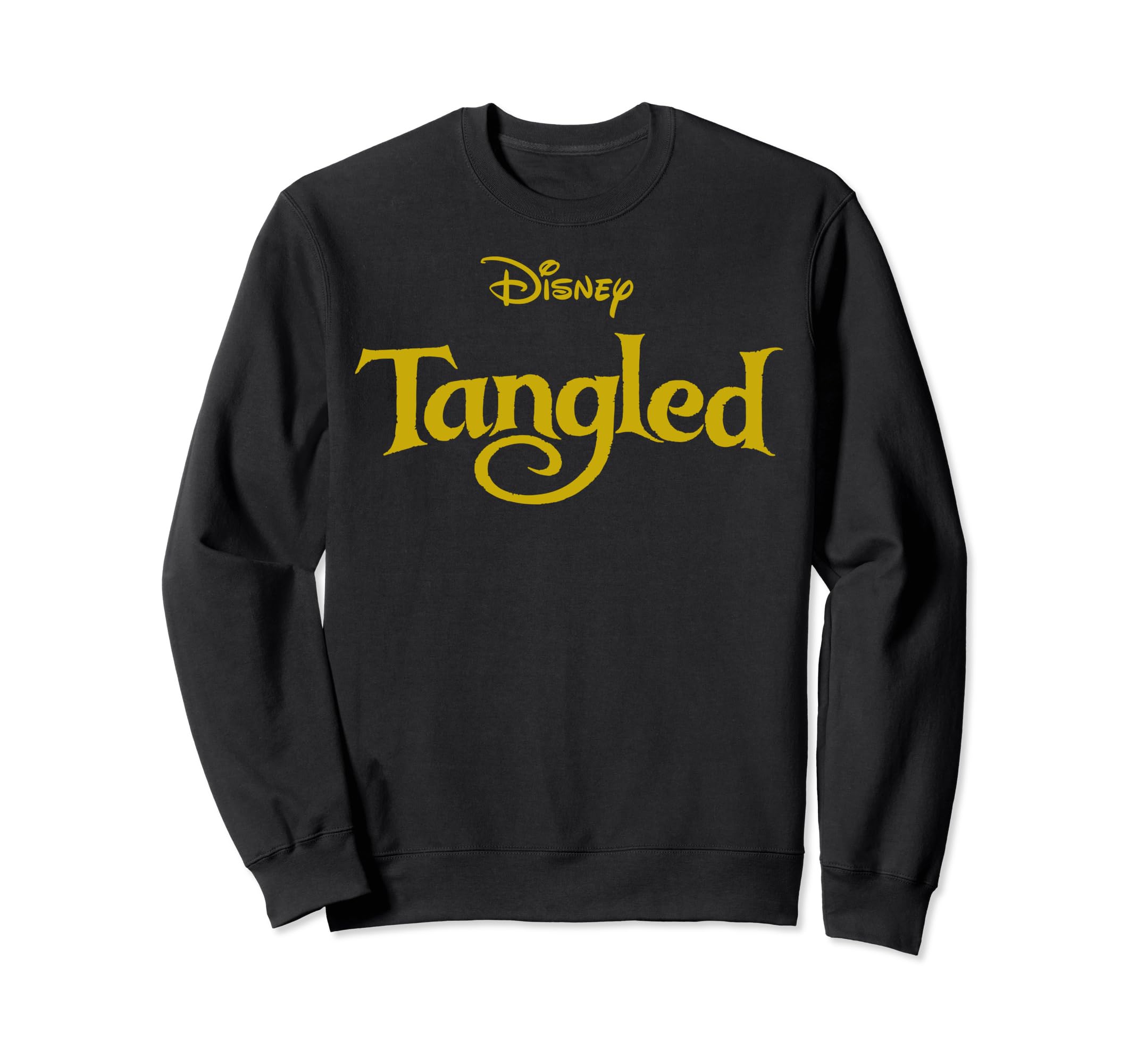 Sweatshirt Disney Tangled pull col rond noir imprimé Raiponce