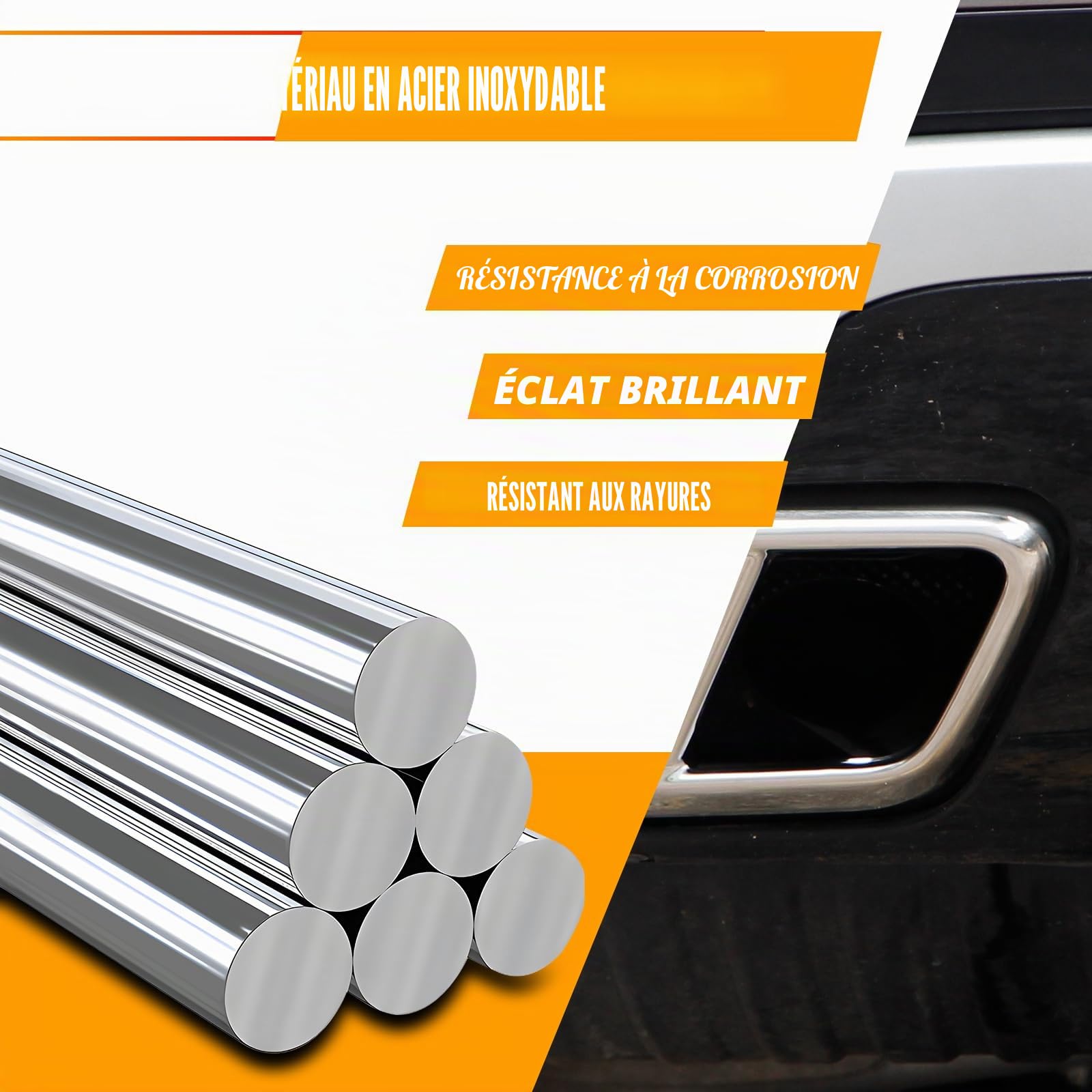 Cache-pot de pot d'échappement extérieur de voiture pour Land Rover Range Rover Velar 2017 2018 2019