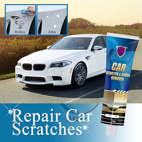 Miniatura 2 de Reparación de arañazos de automóvil, 0.5 fl oz (0.5 fl oz), removedor de remolinos de reparación de arañazos en crema, removedor de arañazos de