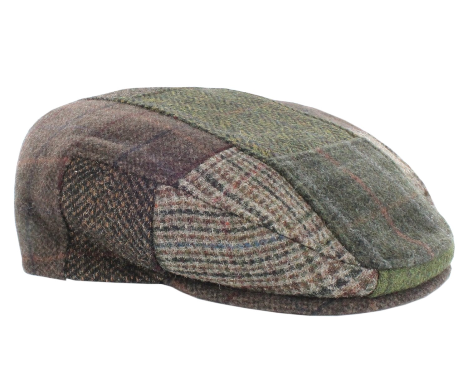 Mucros WeaversIrish Trinity Patch Cap, Irish Hat for Men, Wool Newsboy Cap, Flat Wool Hat