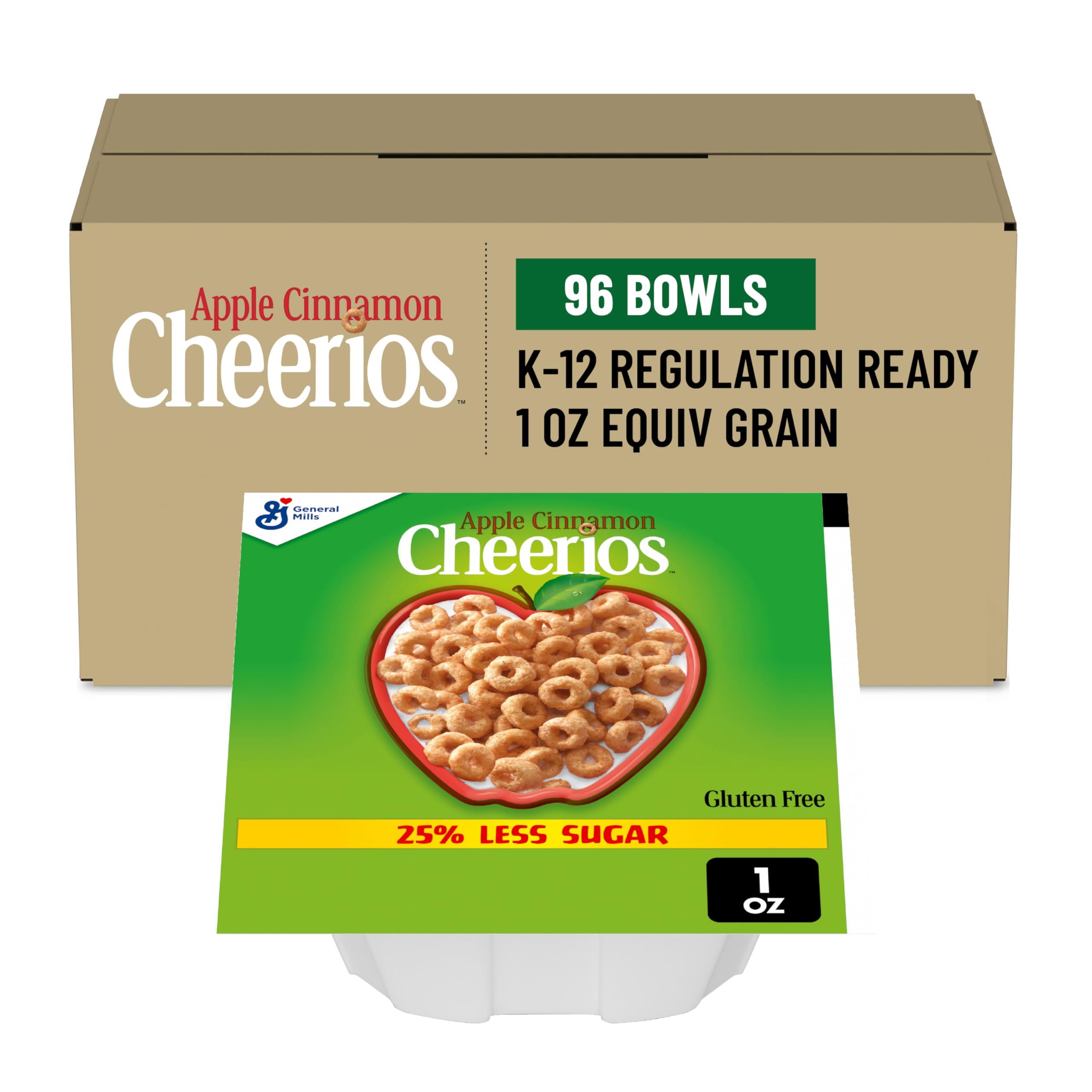 Cheerios Apple Cinnamon / 1 Ounce (Pack of 96) / 1 Cold Cereal