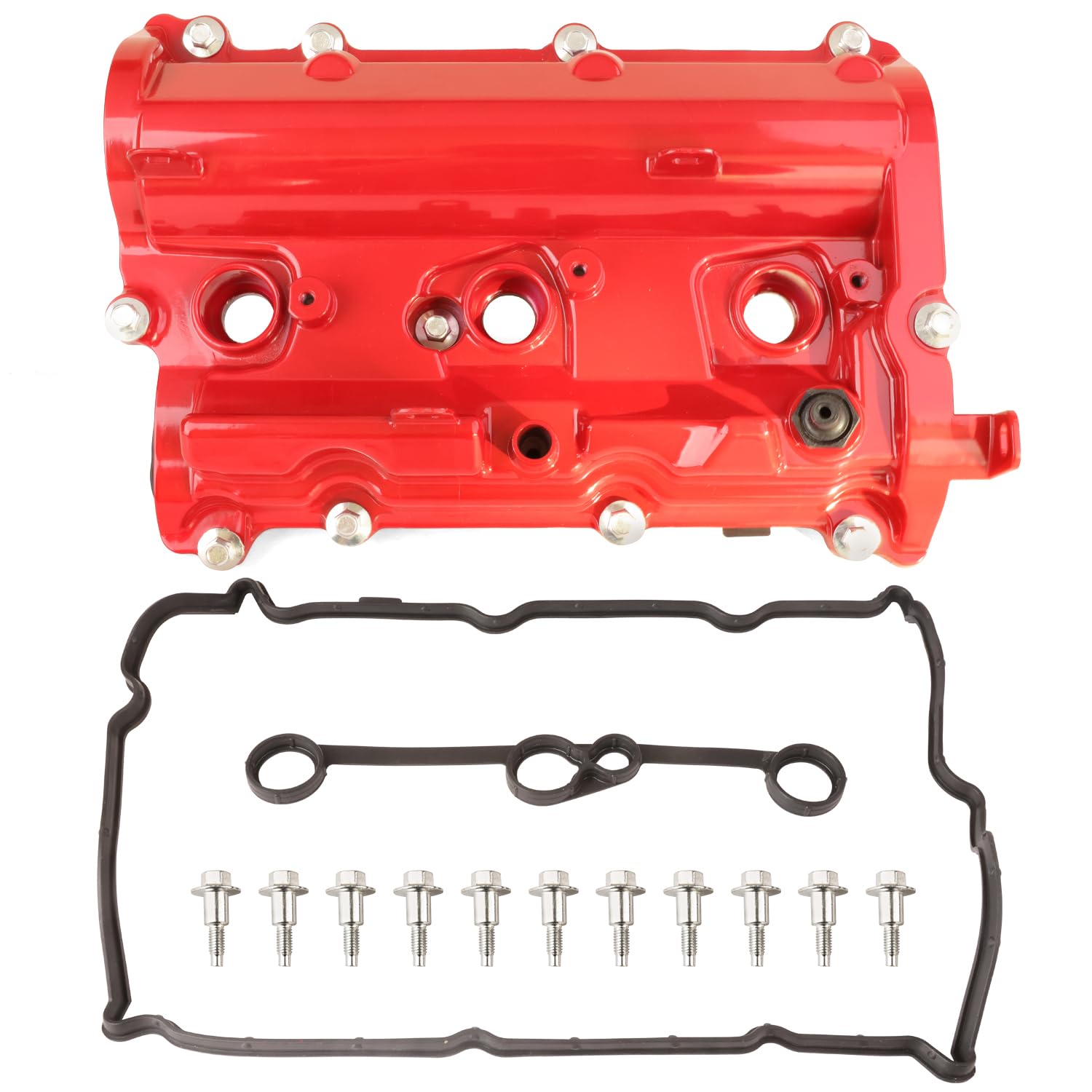 MILIPARTS Red Aluminum Engine Valve Cover Passenger Side Right Side Compatible with 370Z Base 2008 Infiniti G35 2008-2010 Infiniti G37 Convertible 2-Door