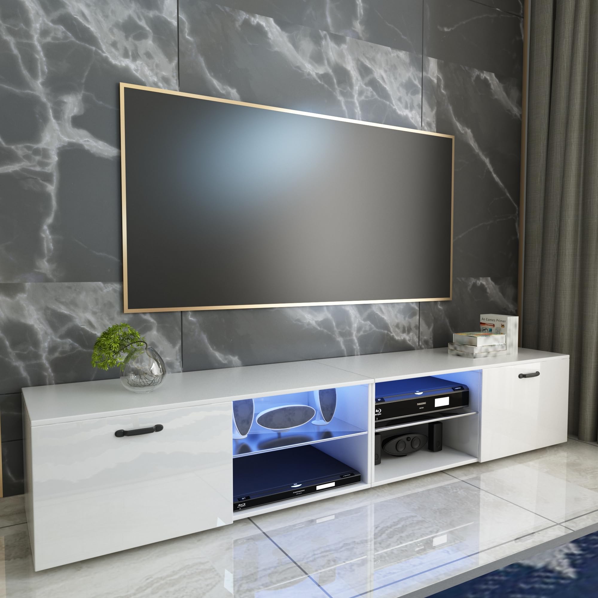 WERSMT Modern LED Entertainment Center, 79