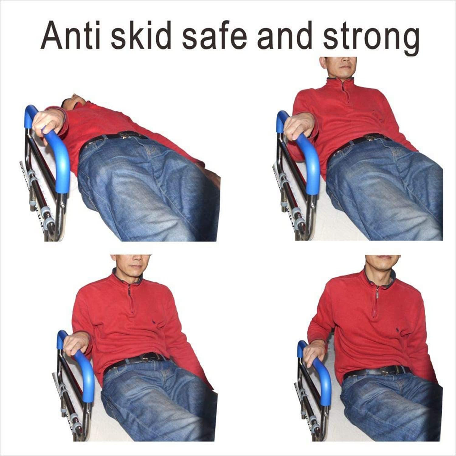 Edelstahl-Handlauf am Bett, Stabiler und Faltbarer Nachttischassistent, Armlehnen für ältere Betten, medizinischer Fallschutzhandlauf für Betten (Size : Mattress Thickness Less Than 9cm)
