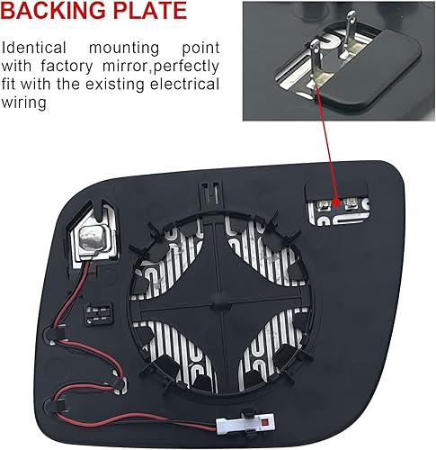 Miniatura 5 de Yeparie Espejo calefactable para el lado del pasajero, compatible con Ford Explorer 2011-2017, espejo para espejos Explorer, espejos laterales