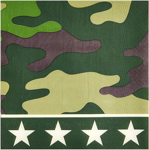 Miniatura 6 de BLUE PANDA Decoraciones de fiesta de camuflaje de 144 piezas para cumpleaños con temática del ejército, baby shower, fiesta de bienvenida a casa,