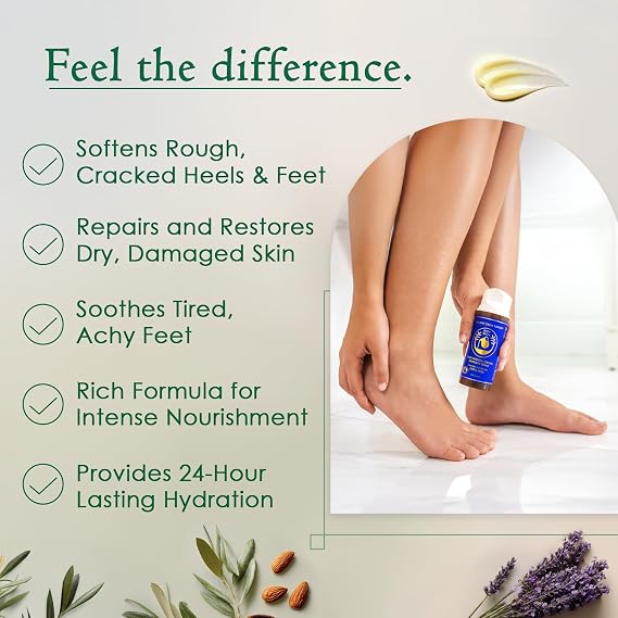 Dry Cracked Heel Repair Balm, Organic Foot Cream for Dry Feet & Callus