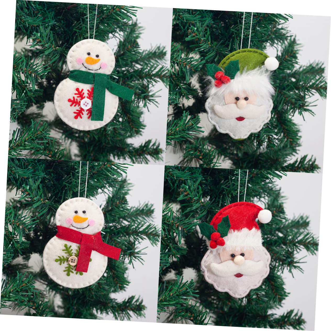 ABOOFAN 12 Pz Ornamenti Natalizi in Feltro Ornamenti Di Babbo Natale Ornamenti Dell'albero Di Babbo Natale Ornamenti Di Pupazzo Di Neve Di Natale Oggetti Decorativi Albero Di Natale