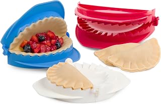 Progressive PrepWorks 3-Piece Dough Press Set for Pies, Empanadas, Dumplings - 4in, 5in, 6in BPA-Free with Cutters