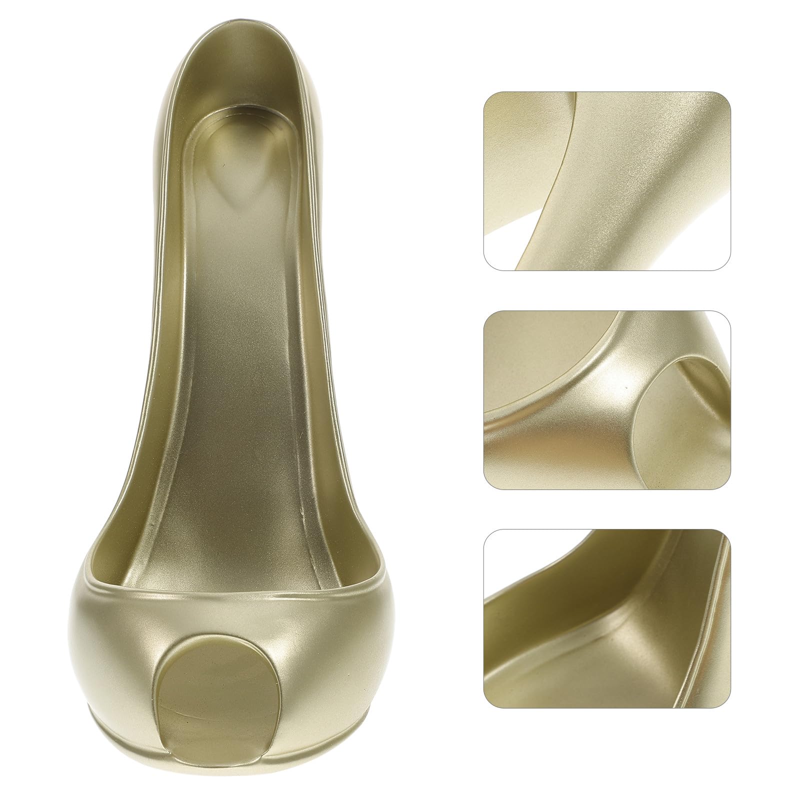 Porte-Bouteille Forme Chaussure à Talon Haut Créatif en Résine Or de Vin Casier Pratique et Élégant pour Décoration Maison ou Restaurant