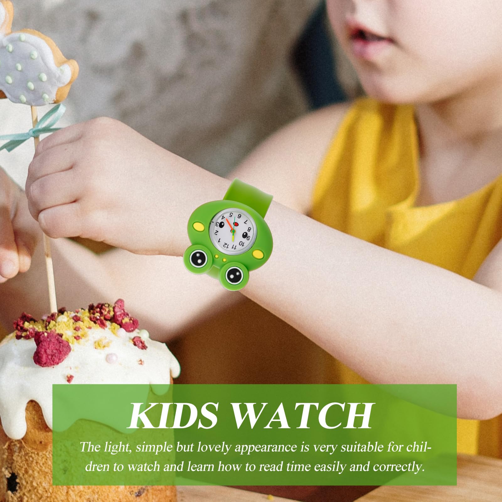 Hemobllo Slap Armbanduhr Für Kinder Mit Cartoon Frosch Design Quarzuhr Analog Armband Uhr Aus Weichem Material Praktisch Für Jungen Und Mädchen Einfaches Ablesen Der Zeit
