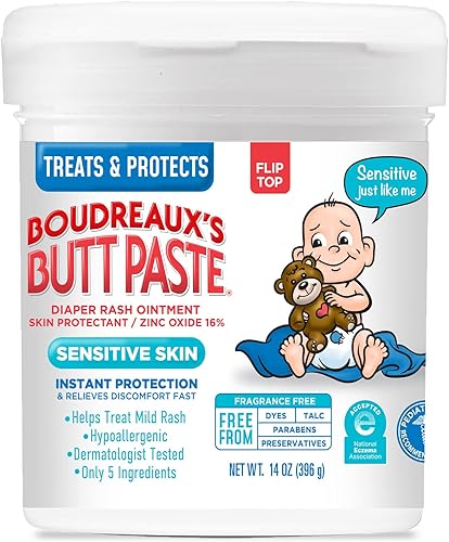 Miniatura 7 de Boudreauxs Butt Paste Crema para dermatitis del pañal para piel sensible ungüento para bebé tubo de 4 onzas