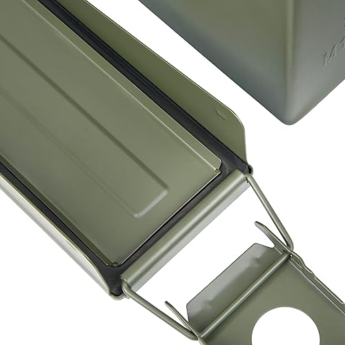Vista 9 de Allen Company Caja de munición clásica de acero, tapa con cerradura e impermeable, 2 tamaños: calibre .30 / .50, verde militar