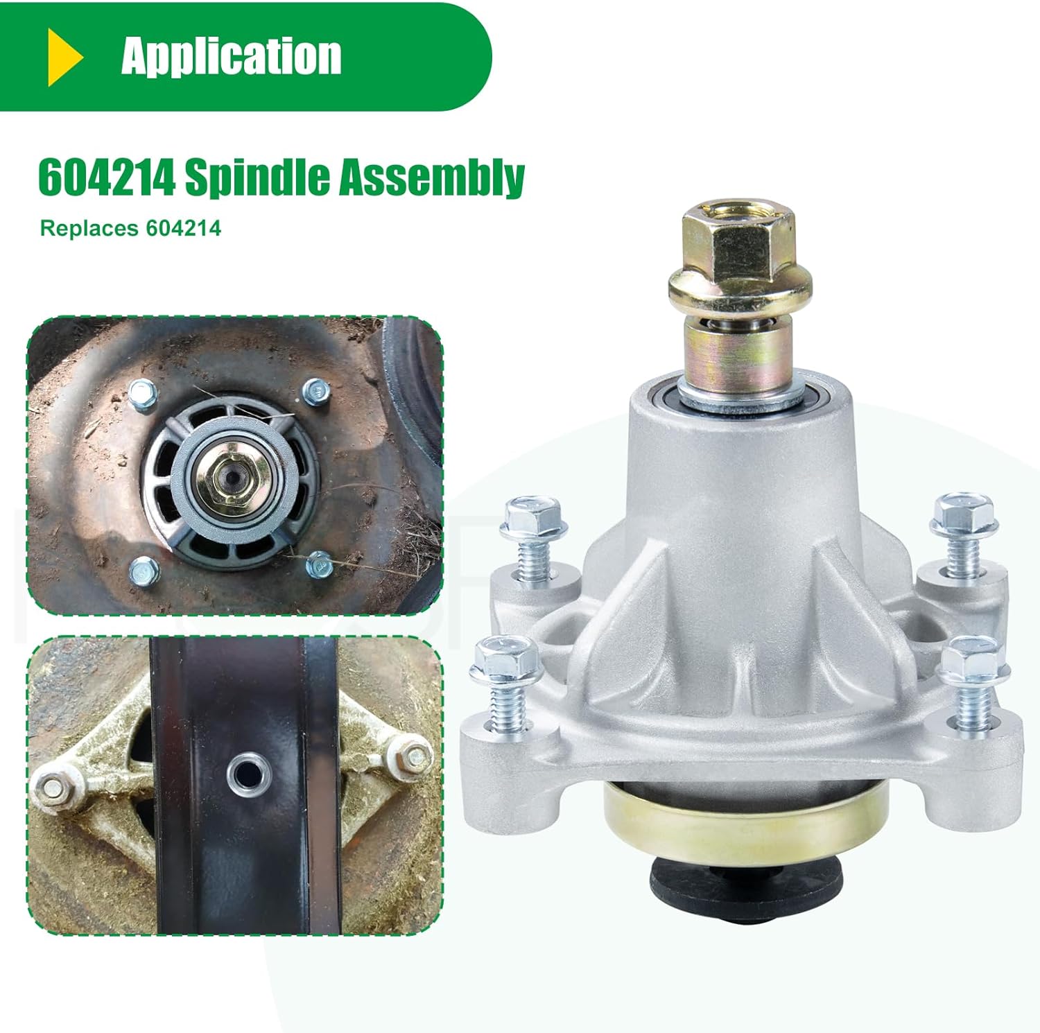 604214 Spindle Assembly Replaces Hustler 604214 Spindle Assembly 604214 Spindle for Hustler Mower, Hustler Raptor 36 42 48 52 Inch, Hustler 42 48 52 Inch, Hustler Raptor Limited 52 Inch Decks
