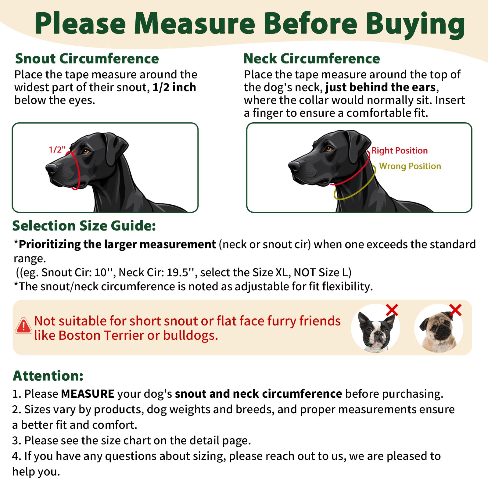 BARKLESS Sturdy No Pull Head Collar for Medium Large Dogs, Gentle Reflective Head Halter with Safety Link, Adjustable Nylon Dog Training Muzzle Leash for Walking Control (Green, L) - image 5