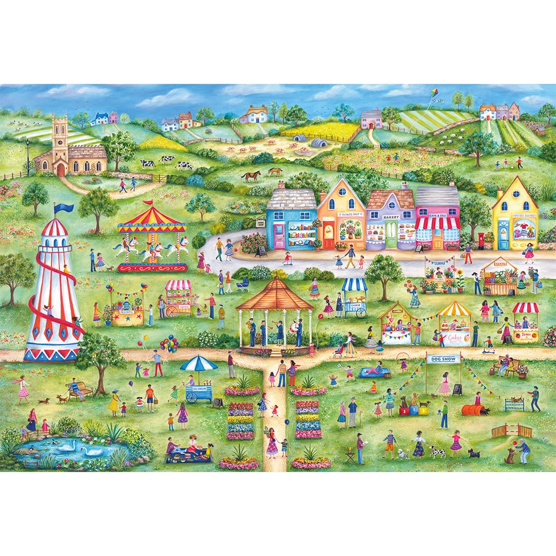 Gibsons Celebrating Summer 500 Piece Jigsaw Puzzle for Adults, Countryside Fair Artwork by Ileana Oakley - Image 2