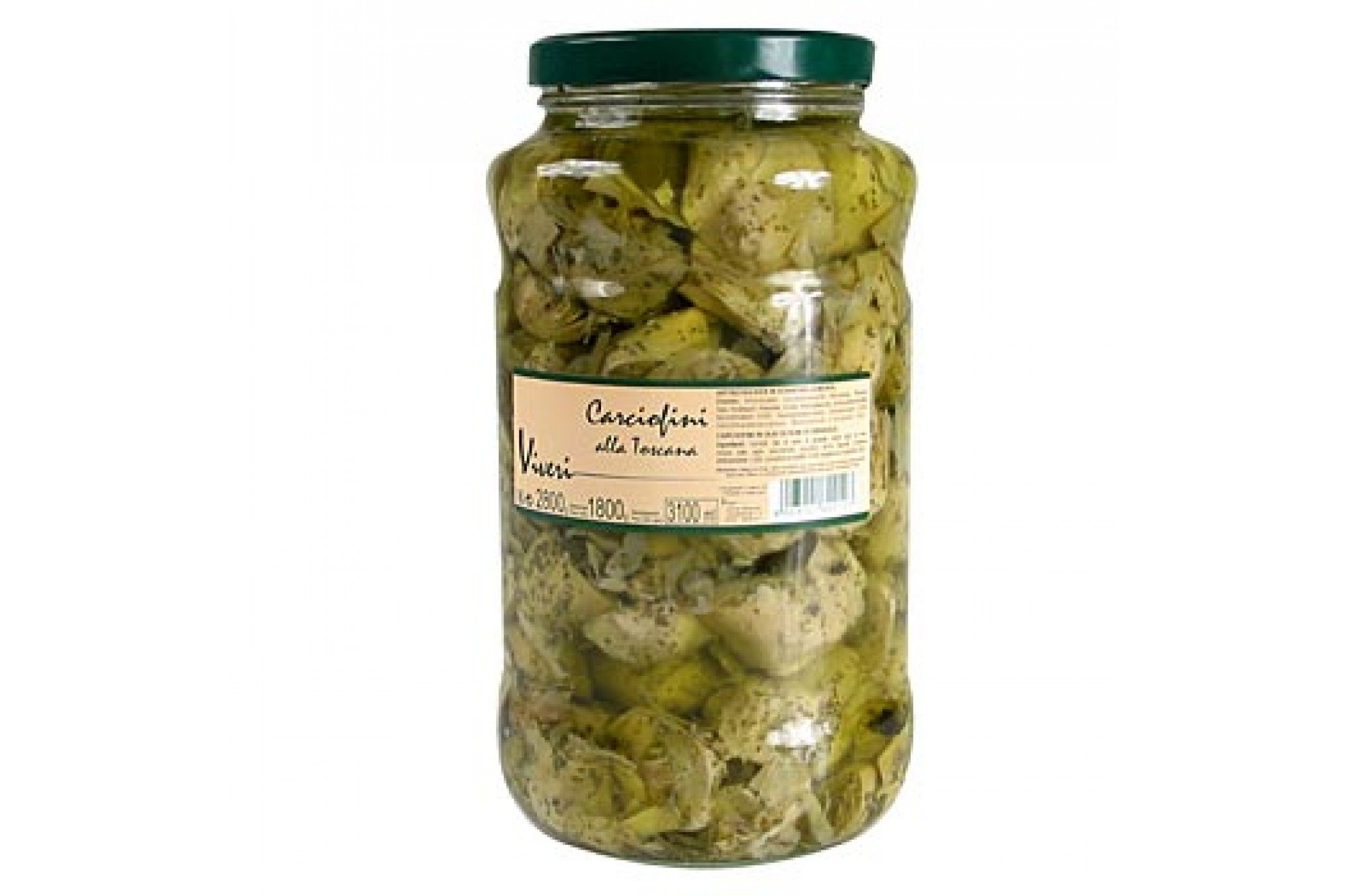 Eingelegte Artischocken geviertelt alla Toscana mit Kräutern 2,8 kg