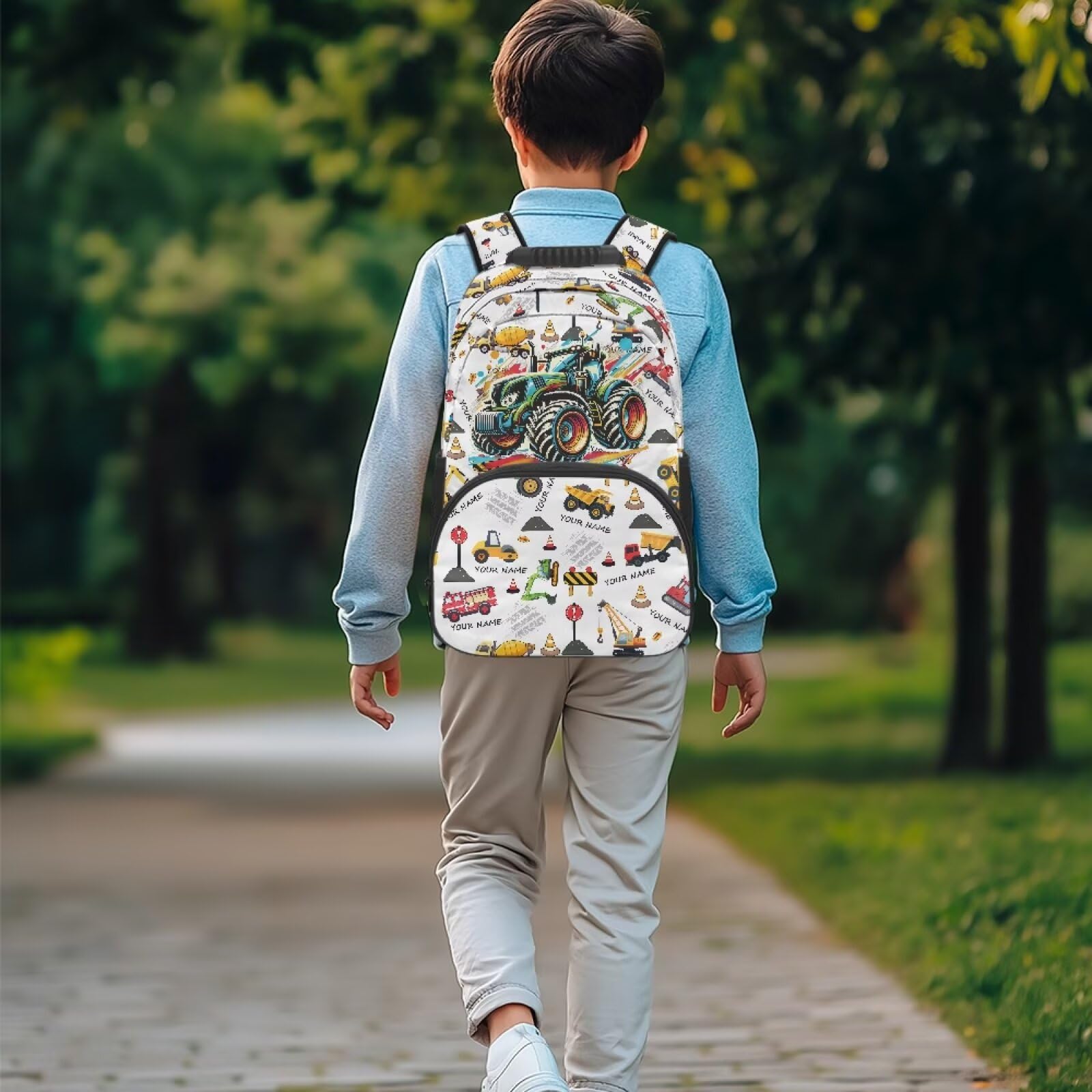 Mochila personalizada con nombre, mochila escolar personalizada para niños y niñas, bolsa de libros personalizada de 17 pulgadas