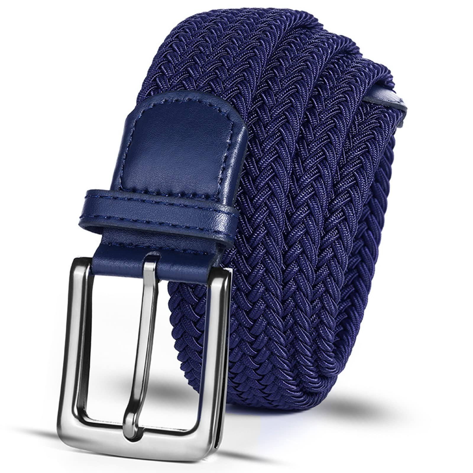 Axkal Unisex Blue Golf Belt Men Elastic Braided Belt Men Women Value Pack, Men’s Elastic Stretch Woven (35''(90Cm) Fits Waist 28''-30'', )
