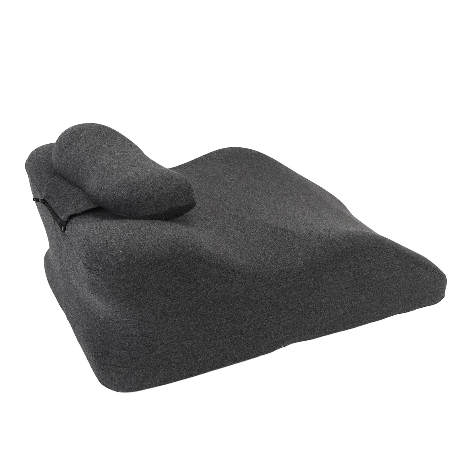 Pongnas Almohada de Cojín Elevador de Piernas para el Hogar y el Salón - Almohada de Descanso de Piernas Premium con Funda de Franela Extraíble (Gris Oscuro)