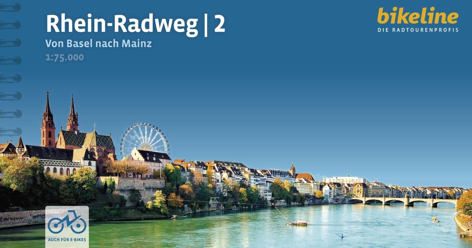 Rhein Radweg 2 Von Basel - Mainz: Von Basel nach Mainz, 1:75:000, 381 km, GPS-Tracks Download, LiveUpdate (Radtourenbücher)