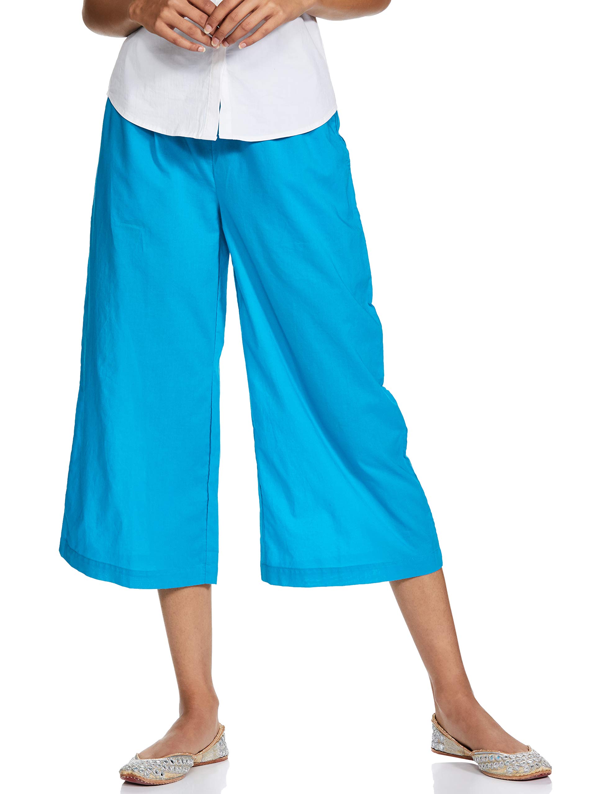 Amazon Brand - MyxWomen's Cotton Palazzo Bottom