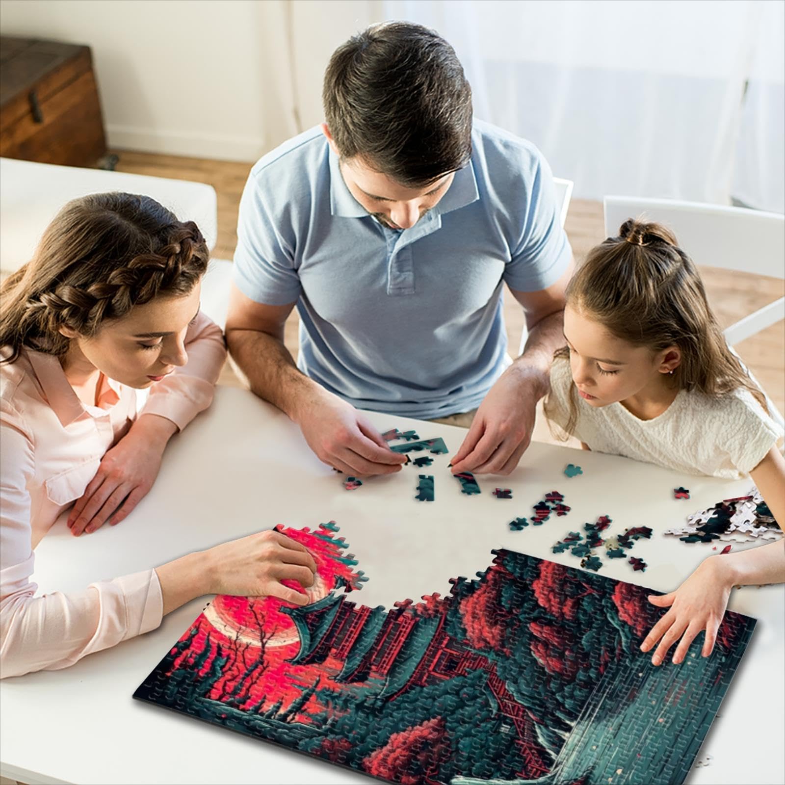 Puzzle Puzzle Eclissi solare in Giappone Puzzle in legno 1000 pezzi per adulti Puzzle 1000 pezzi gioco di puzzle per famiglie regali di compleanno 1000 pezzi（50x75 cm）