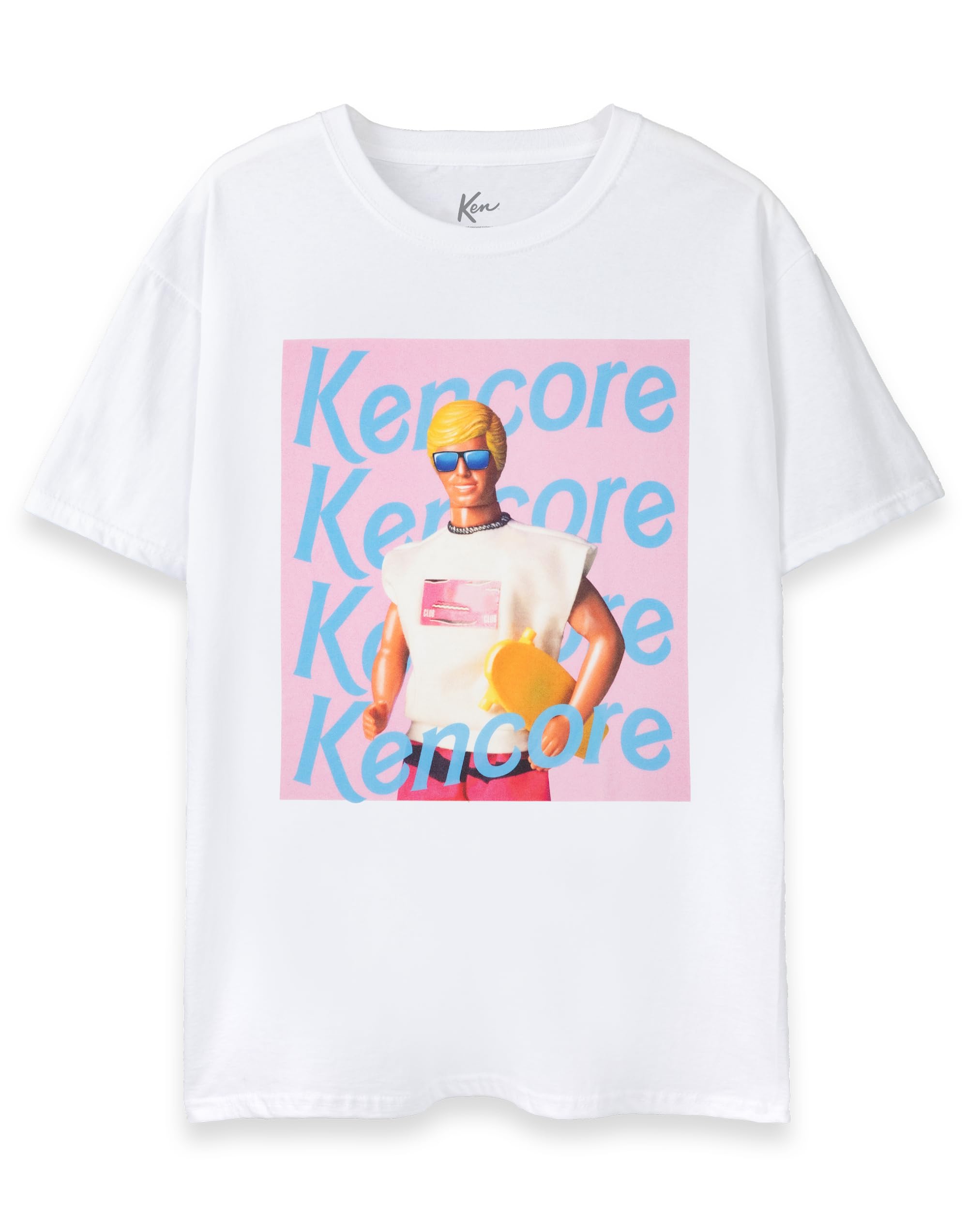 Barbie (Large) Short Sleeved T-Shirt (Mens ) White