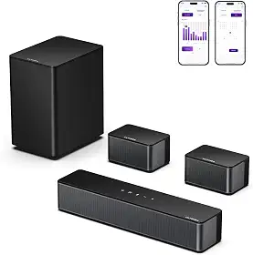 ULTIMEA 5.1 Soundbar for TV with Surround Speakers and Subwoofer, Surround Sound System, Home Audio TV Speakers Y