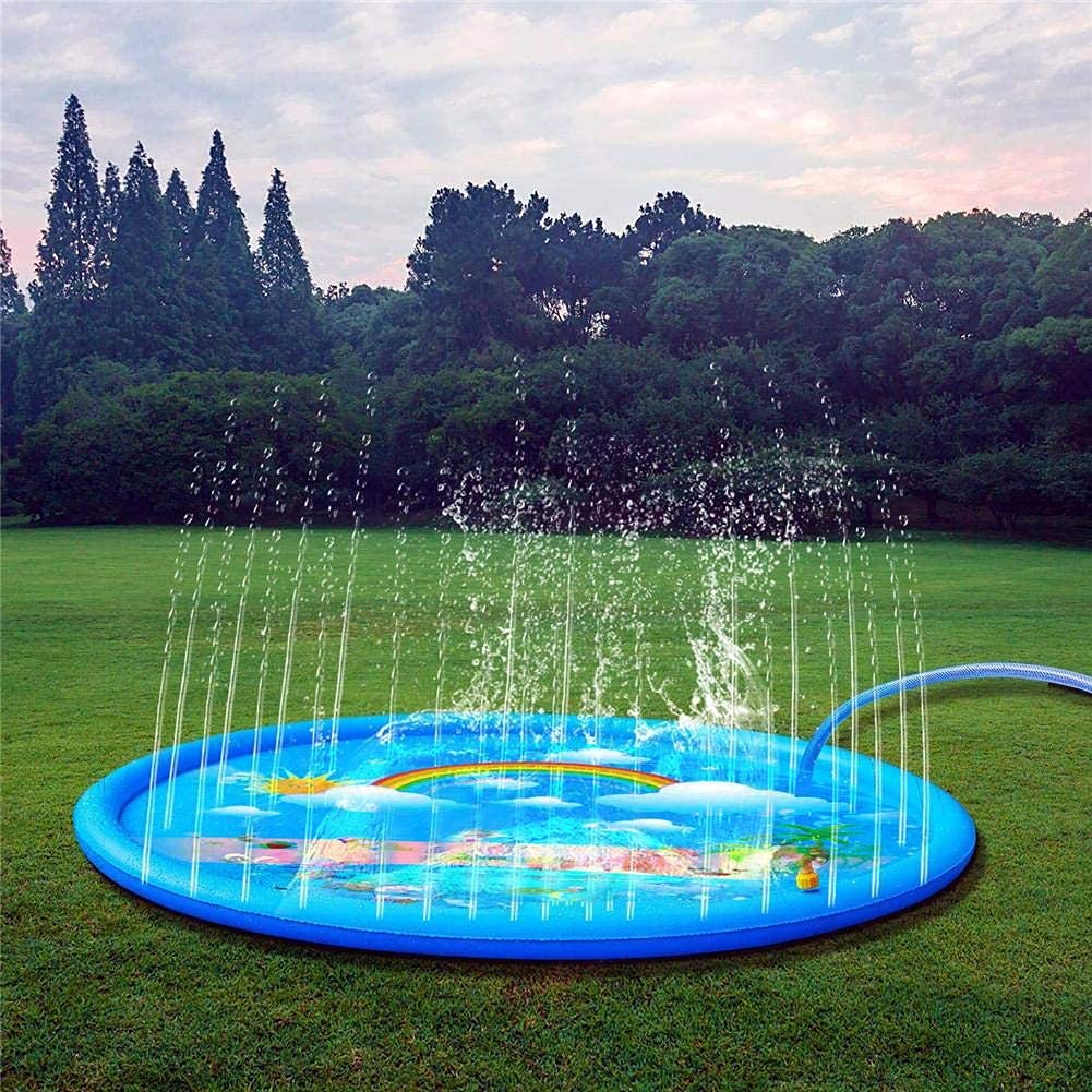 Tapis D’eau Splash ∅170 Cm Pour Enfants – Jeu De Pulvérisation En PVC – été Extérieur, Jardin, Piscine Pour Enfants Et Chiens