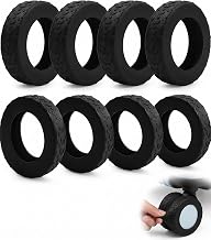 Wheel Protectors Suitcase (8 Units, Black) – Anti-fall and Non-Slip Silicone Covers, Quiet for Travel Luggage, Prevents Wear and Noise.