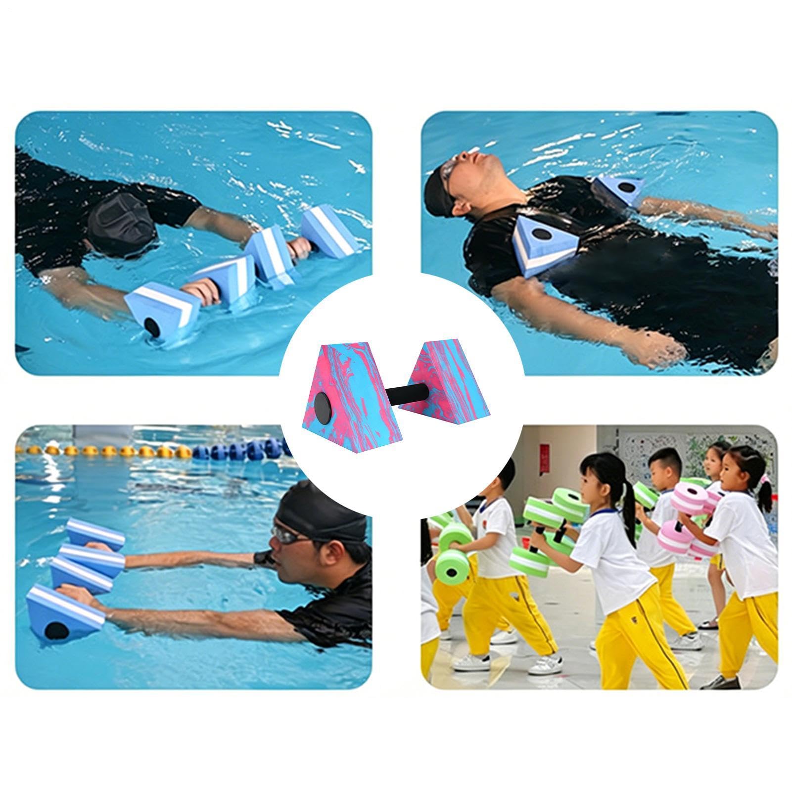 Pesi per aerobica in acqua, manubri triangolari, attrezzatura per esercizi, per fiume, lago, spiaggia, cortile, palestra all'aperto a casa