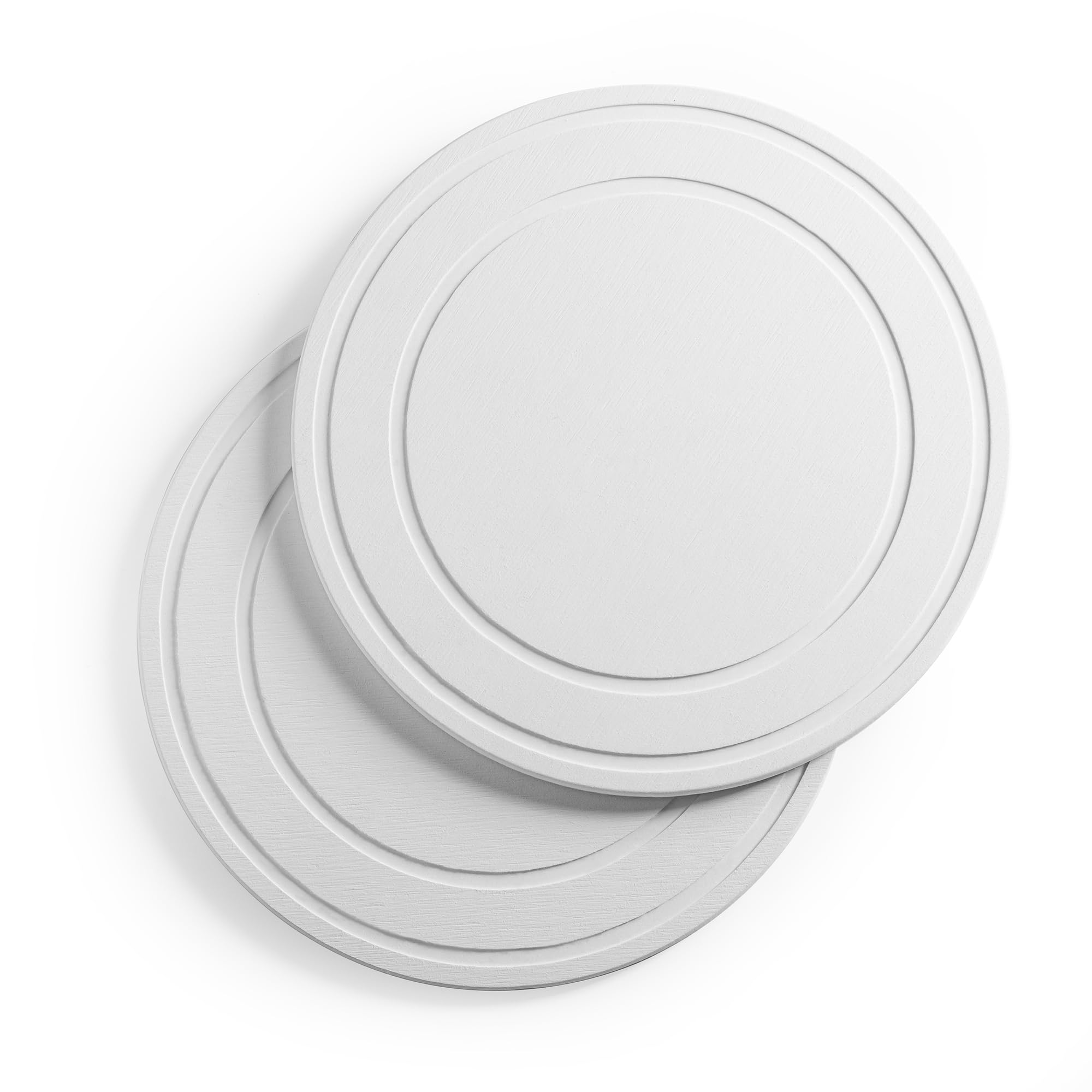 Relime Diatomaceous Earth Plant Saucer for Indoor, 2 Pack 10 inch, Instant Dry Pot Saucer, Plant Drip & Drainage Tray for Indoor, Off White