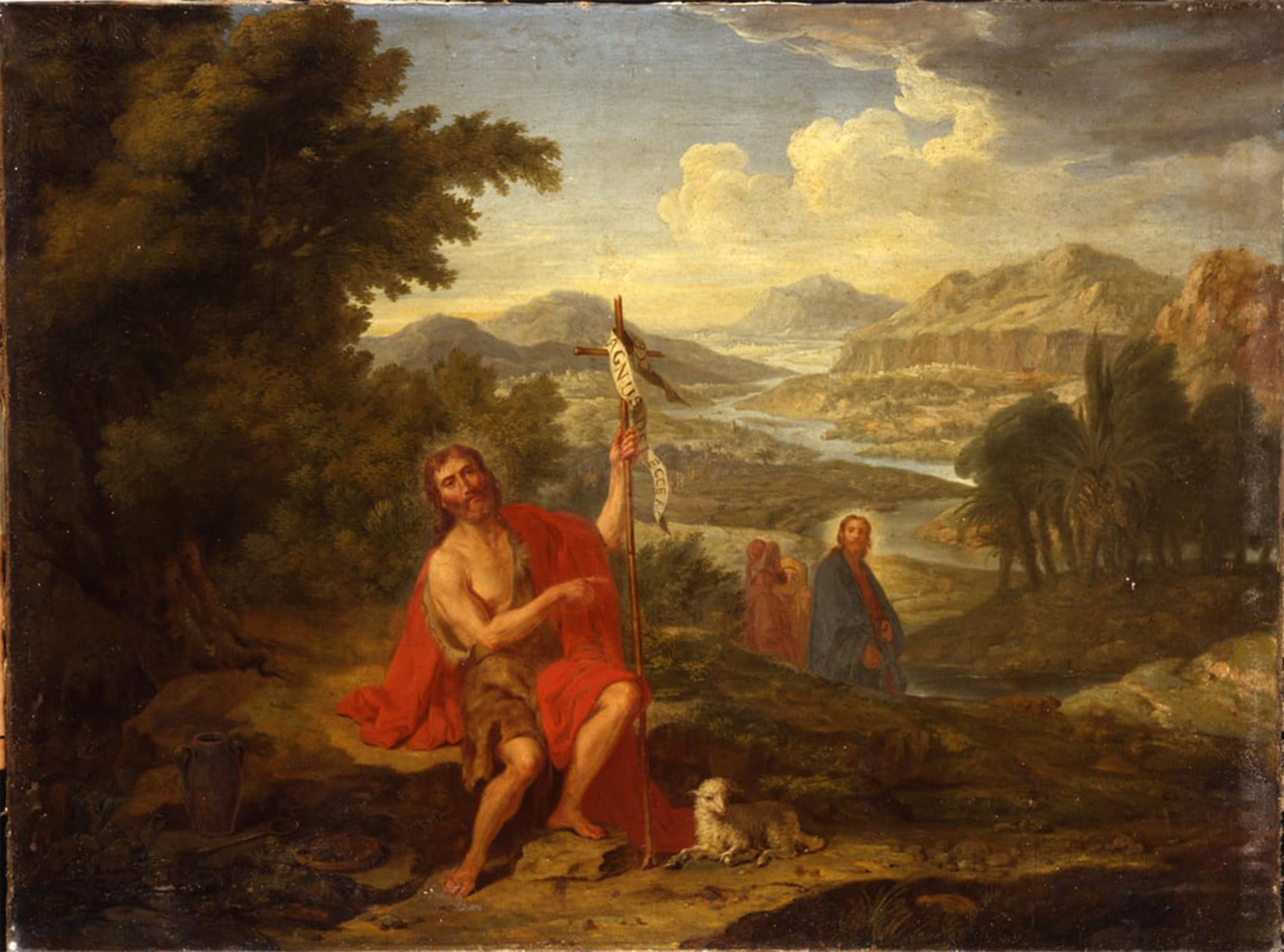 POSTERIIk Famous Animal Posters Vintage Picture Saint the Baptist in the Wilderness Indicating Christ by Antoine De Favray Modern Wall Decor for Home Decor 60x90cm